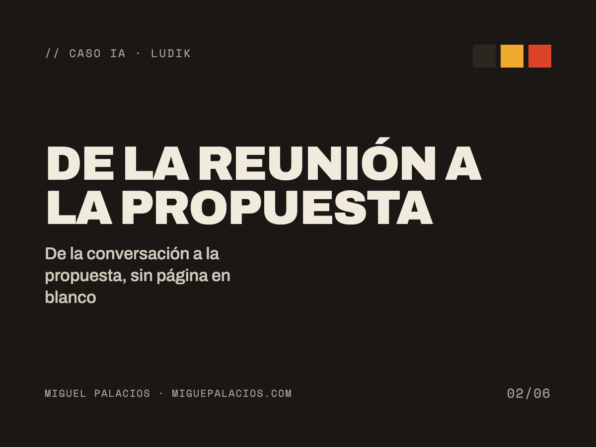 De la reunión a la propuesta